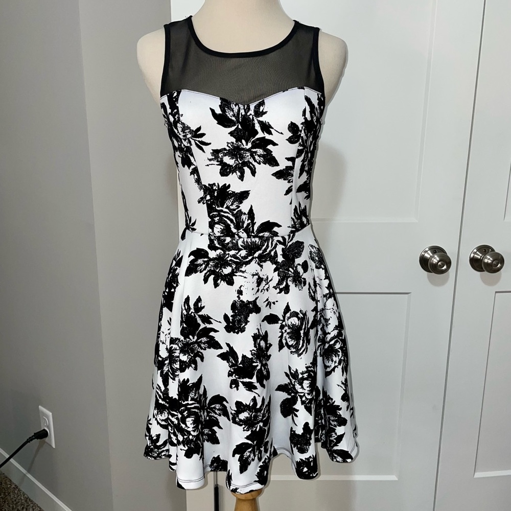 B&W Floral Dress